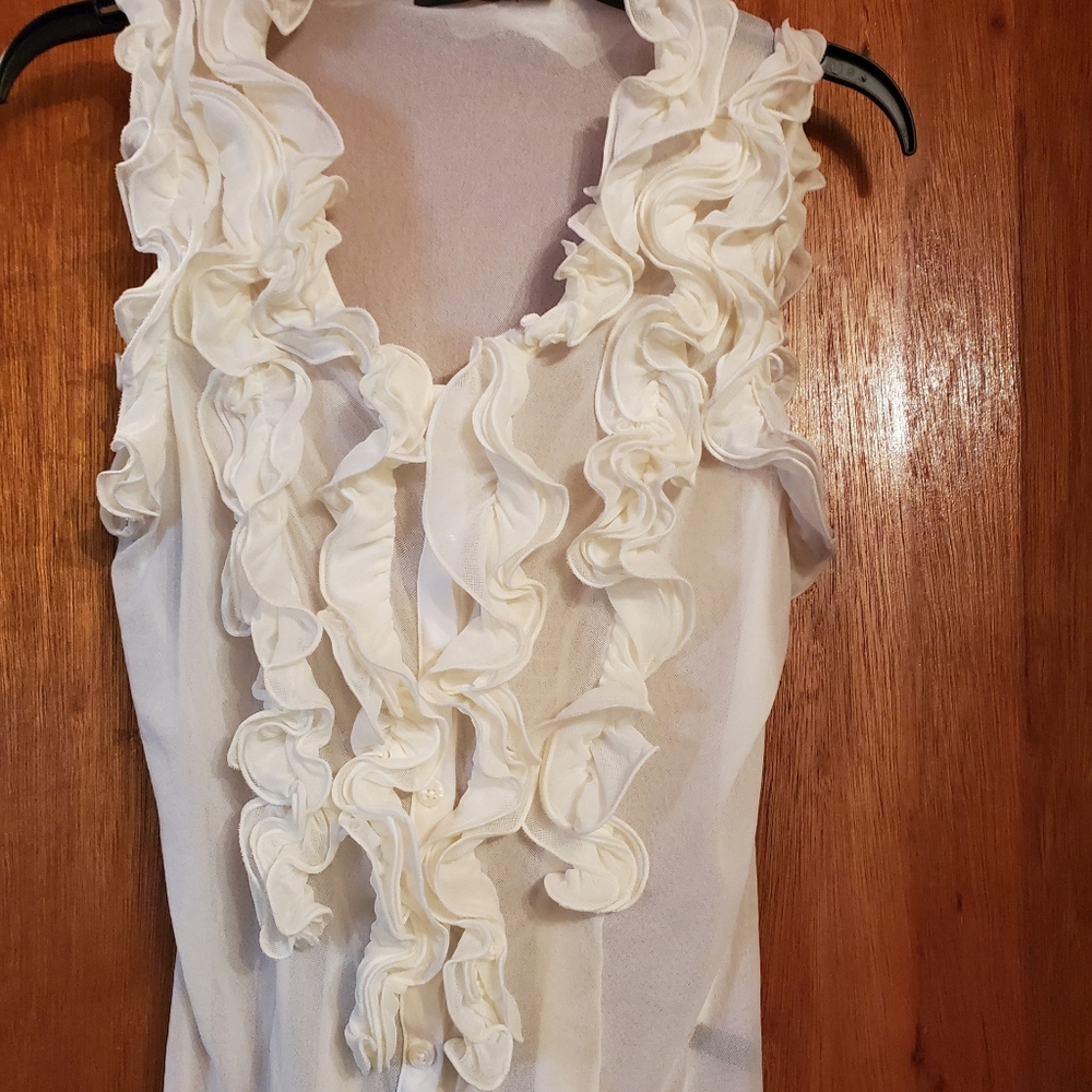 Sheer sleeveless top